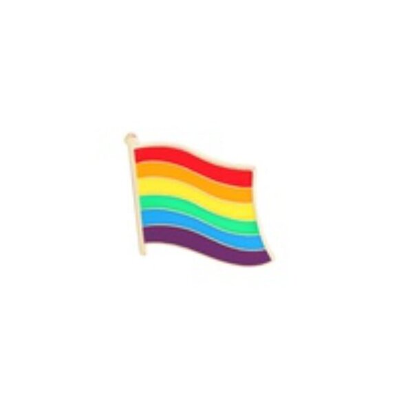 Rainbow Pride Peace Flag Enamel Pin - Picture 1 of 7